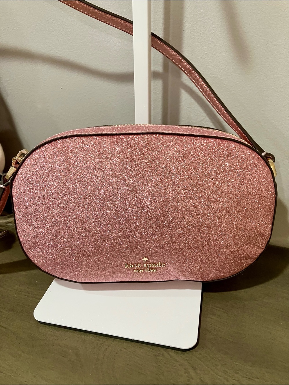 Kate Spade Pink Glitter Crossbody Bag